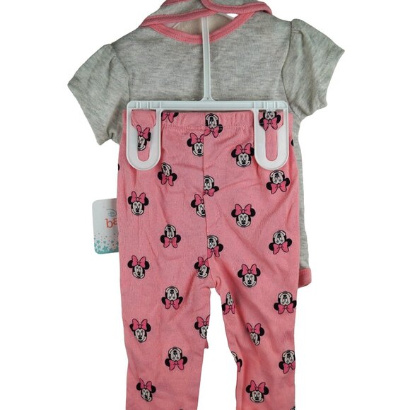 NWT Disney Baby Minnie Mouse 3-Piece Set: Pants‎ & Bib Size 3/6M - Picture 3 of 5
